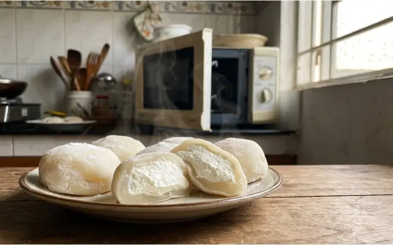 Làm bánh mochi bằng lò vi sóng
