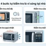 4 Bước kiểm tra lò vi sóng Sharp không nóng